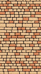 Fototapeta premium Seamless brick wall texture, highresolution background for design projects realistic.