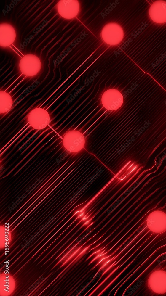 Poster striking red light lines background, abstract design for modern and dynamic visual projects.