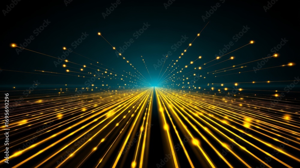 Poster Abstract glowing lights and rays background, a captivating display of luminous energy dynamic illumination.