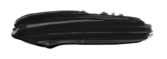 Fototapeta premium Black watercolor brush isolated on transparent background