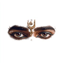 Cultural celebration of intricate eye designs india art photography intimate close-up symbolism