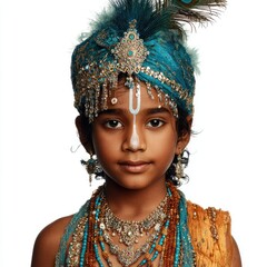 Traditional cultural dance performance by a young boy outdoor festival portrait vibrant atmosphere