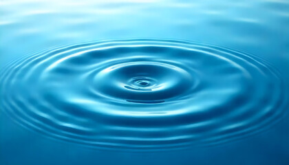 Water ripple effect on blue water 