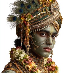 Cultural celebration performance india portrait festive environment close-up traditional artistry