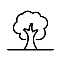 Obraz premium Vector black line icon for Tree