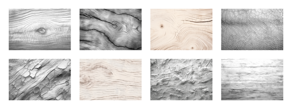 PNG Diverse wood texture collection, element set on transparent background