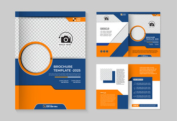 Modern business brochure template with simple style and modern layout