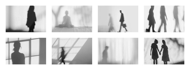 PNG Blank comic strip template design, element set on transparent background