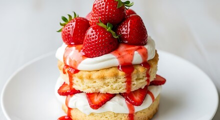 Strawberry Shortcake Dessert Delightful Treat.