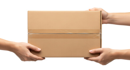 Package isolated on transparent background