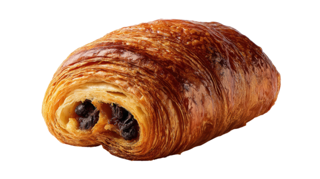 Pain au Chocolat Chocolate Croissant Couque au Pain on Transparent Background