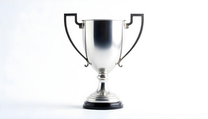 silver trophy isolated on white background