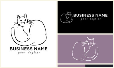 Cat Logo Design Variations. (7)