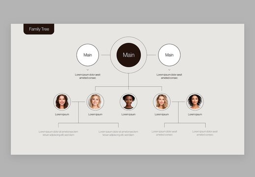 Minimalist Family Tree Infographic Template
