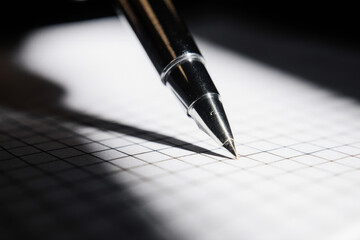 fountain pen on the paper