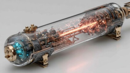 Fototapeta premium Intricate, glass-encased, futuristic device