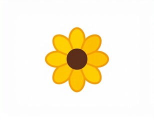 Simple vector design graphics | sun flower vector illustration