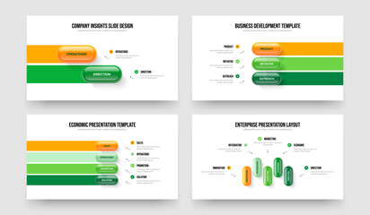 Professional Growth 2 3 4 5 Element Diagram Frame Template Collection. Business Analysis Two Three Four Five Option Infographic Presentation Layout Vector Illustration Bundle.