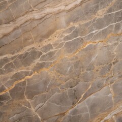 Luxurious brown and gold marble slab with intricate veining, polished surface texture
