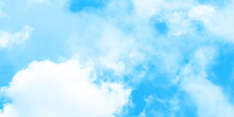 Blue sky with soft white clouds, natural background with fluffy cloudscape and clear atmosphere for peaceful design.