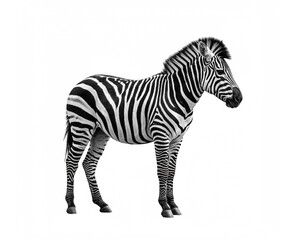 Obraz premium Zebra isolated on white background. ai generated image 