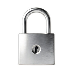 Naklejka premium Shiny metal padlock symbolizing safety, data protection, and privacy.