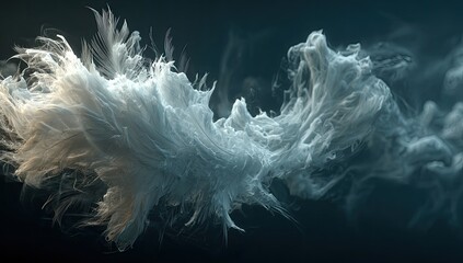 Abstract fluffy cloud-like form