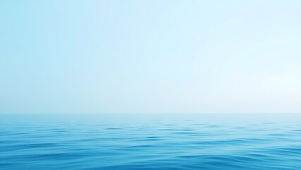Calm blue ocean horizon water