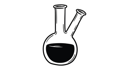 a simple illustration of a flask with two necks