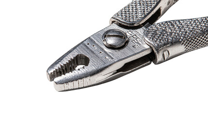 Obraz premium Overhead Close-Up of Locking Pliers on Black Background