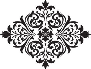 Elegant Vintage Floral Ornament SVG