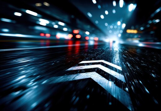 light trails in the city