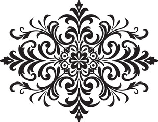Elegant Vintage Floral Ornament SVG