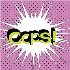 oops vector art design 