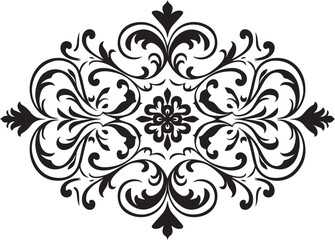 Elegant Vintage Floral Ornament SVG