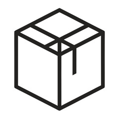 Minimal Box Package Outline Logo Design