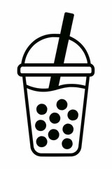 Isolated vector illustration of a trash can icon with a drink container, cup, and paper beverage waste