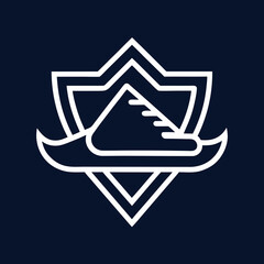 Minimal Ice Skate Outline Logo Design