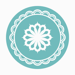 Minimal Lace Pattern Circle Logo Design