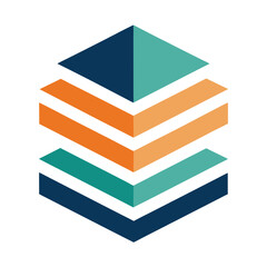 Minimal Layered Boxes Logo Design