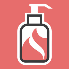 Minimal Lotion Pump Bottle Logo Design