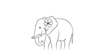 Obraz premium vector illustration of an elephant