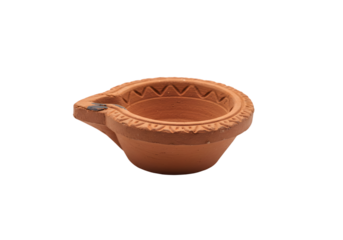 Clay Diya Lamp Festive Indian Oil Lamp for Diwali Celebrations on transparent background