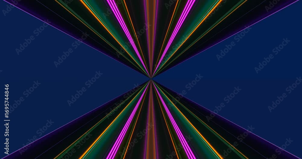 Poster experience a seamless loop featuring a colorful tunnel filled with vibrant lights expanding and cont