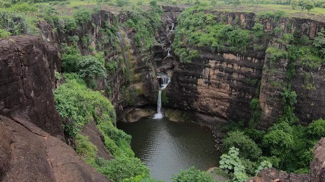 Timelapse of Ajanta Waterfall, UNESCO World Heritage Site, Maharashtra.
