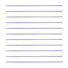 Blue writing lines.