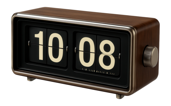Retro flip clock with a nostalgic design