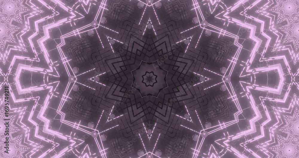 Poster dynamic tunnel visuals loop continuously, showcasing intricate neon patterns in stunning detail. thi