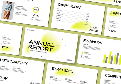 Annual Report Presentation Template Layout Design