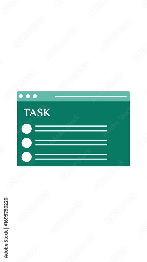 Aufkleber vertical video of digital task manager for organization tools. animated illustration of a digital ta